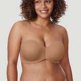 Women's Underwire Strapless Bra Apricot Pink