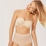 Women's Underwire Strapless Bra Warm Beige