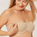 Women's Underwire Strapless Bra Warm Beige
