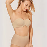 Women's Underwire Strapless Bra Warm Beige