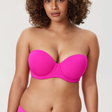 Women's Classic Strapless Bra Glitter Pink