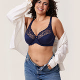 Women's Beauty Lace Bra Blueberry