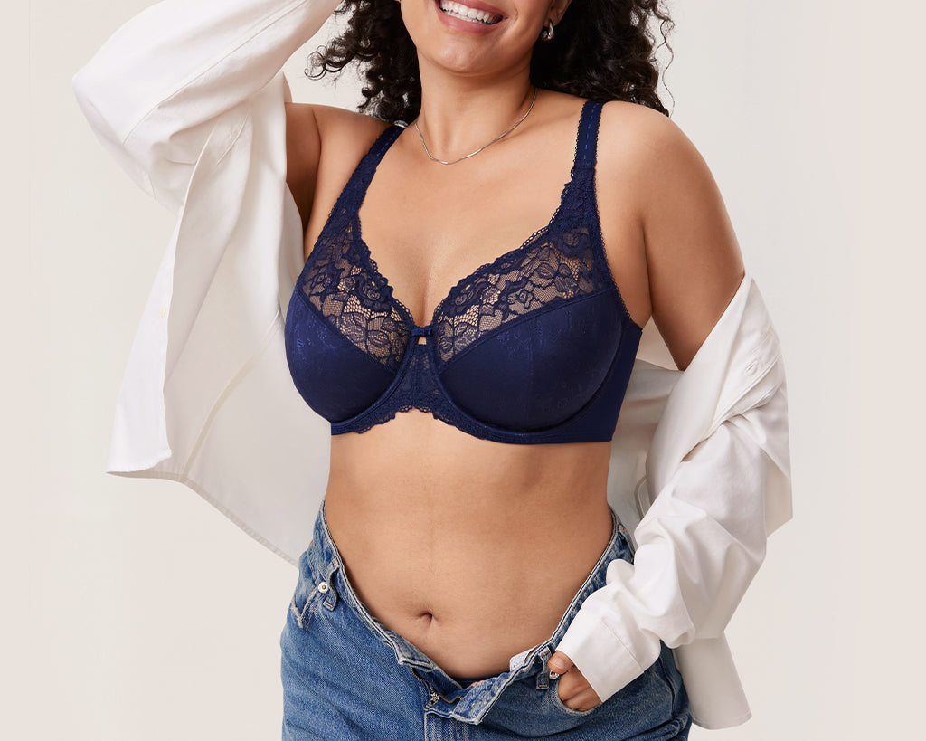 Women's Beauty Lace Bra Blueberry