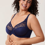 Women's Beauty Lace Bra Blueberry