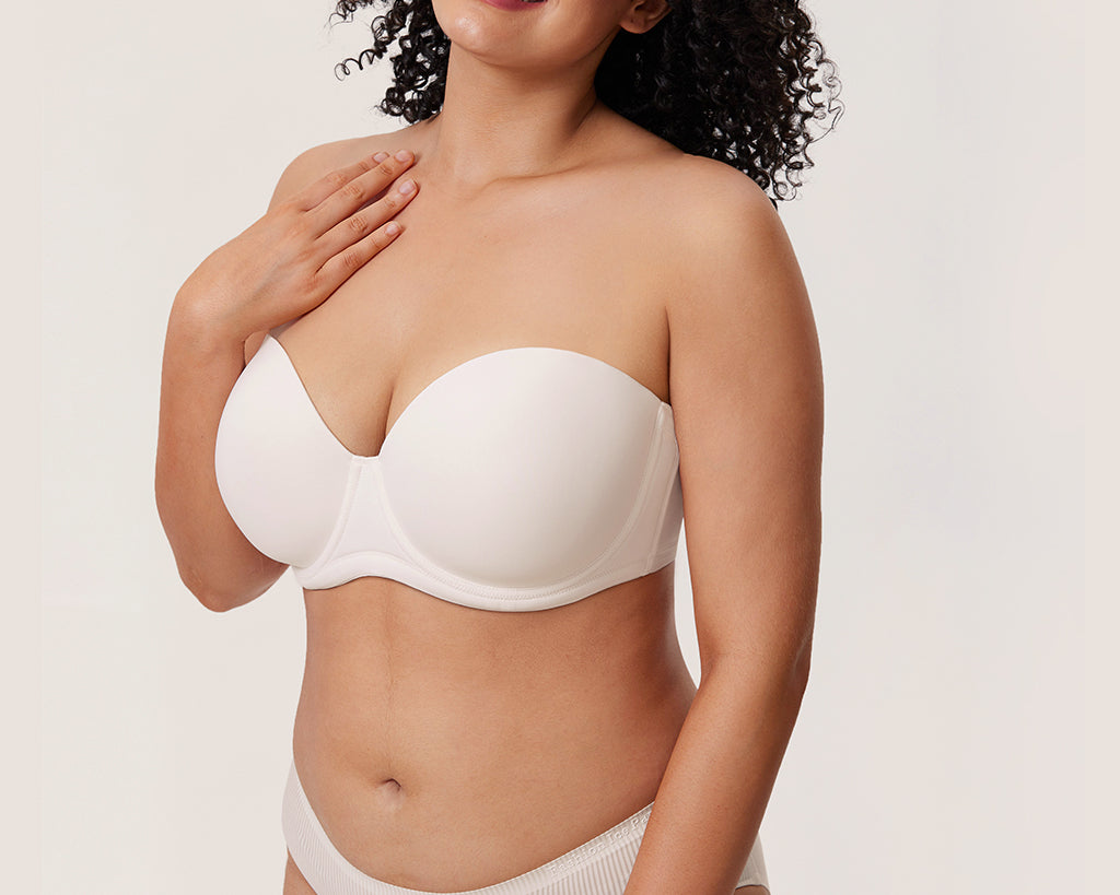 Women's Classic Strapless Bra Coconut White