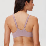 DELIMIRA Women's Front Closure Unlined Bra Mauve Shadows