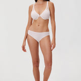 DELIMIRA Women's Front Closure Unlined Bra Coconut White