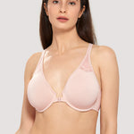 DELIMIRA Women's Front Closure Unlined Bra Gentle Rose