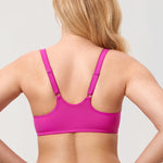 DELIMIRA Women's Front Closure Unlined Bra Hibiscus Purple