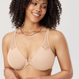 DELIMIRA Women's Front Closure Unlined Bra Beige