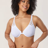 DELIMIRA Women's Front Closure Unlined Bra White
