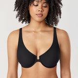 Women's Seamless U-back Front Closure Bra Black