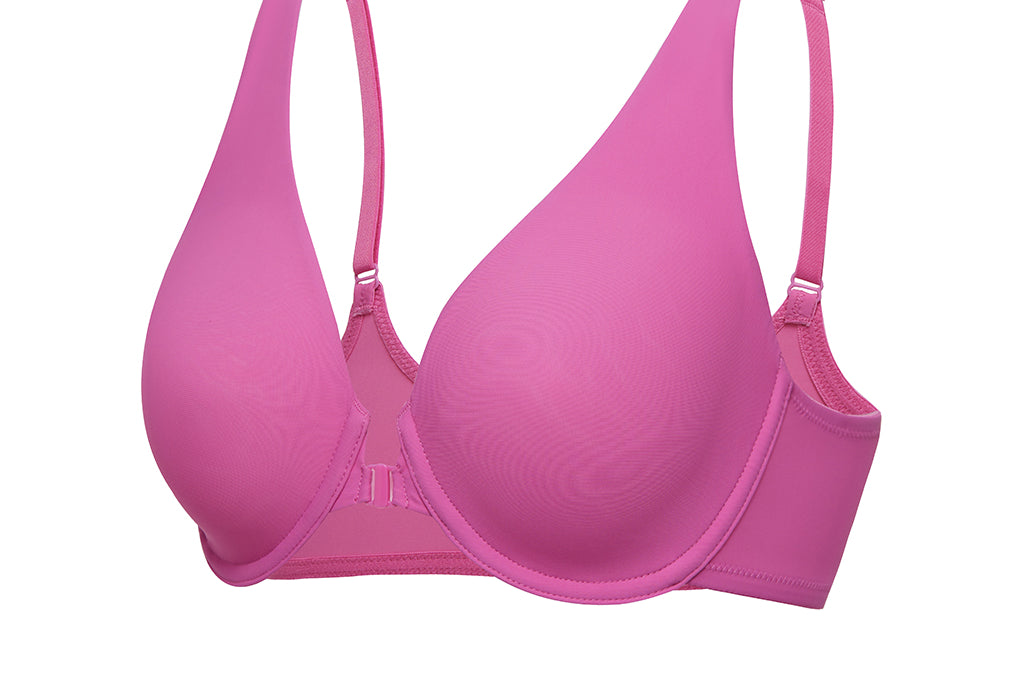 Women's Seamless U-back Front Closure Bra Powder Release