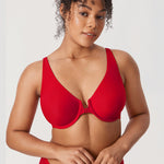 Women's Seamless U-back Front Closure Bra Lipstick Red