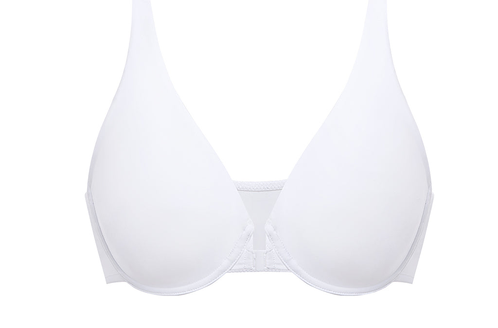 Women's Seamless U-back Front Closure Bra White