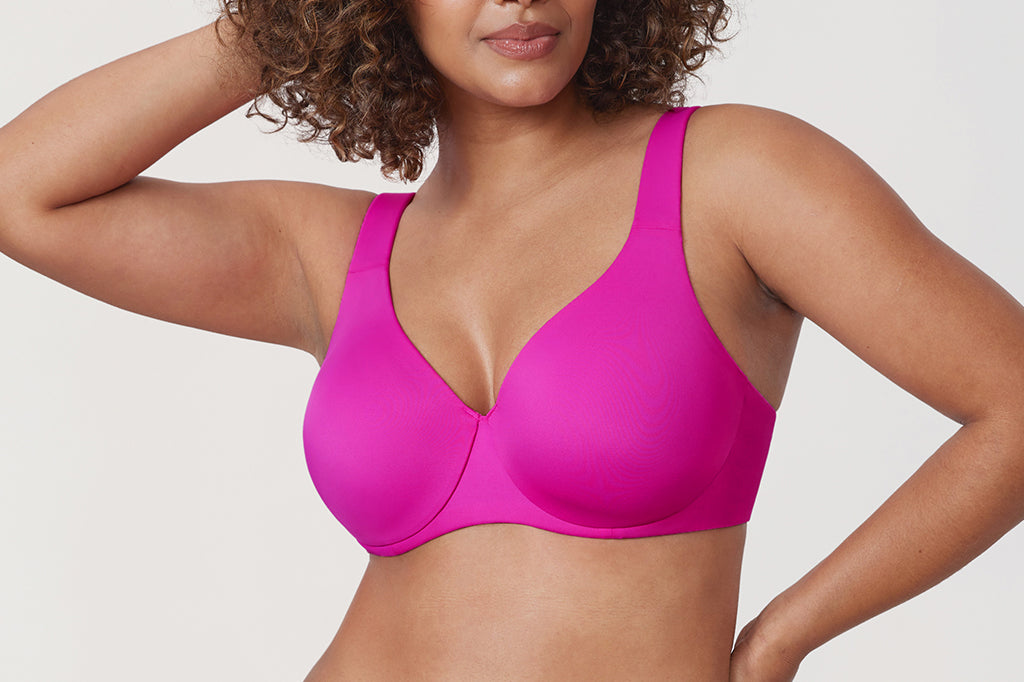 Women's Unlined Minimizer Bra Rose Purple