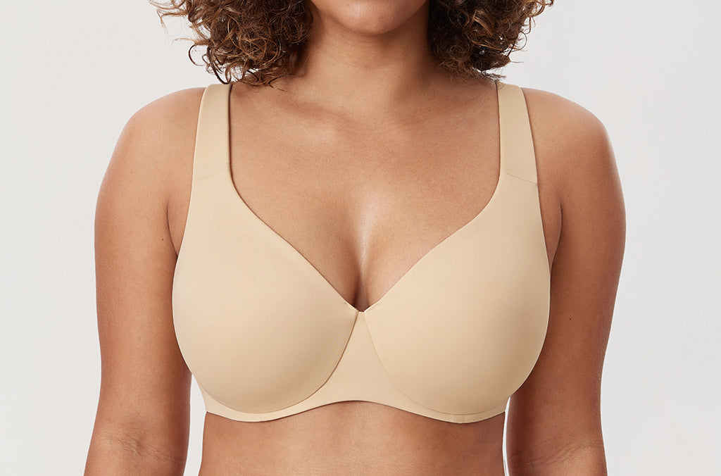 Women's Unlined Minimizer Bra Gravel Beige