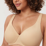 Women's Unlined Minimizer Bra Gravel Beige