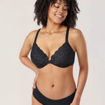 Women's Lace Front Closure Bra Black