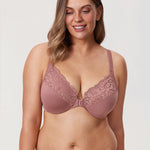Women's Lace Front Closure Bra Vintage Rose
