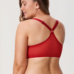 Women's Lace Front Closure Bra Lipstick Red