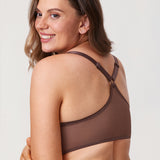 Women's Lace Front Closure Bra Hazelnut