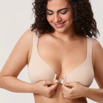 Women's Plunge Back Posture Bra Beige