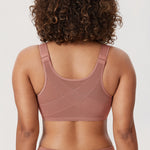 Women's Plunge Back Posture Bra Vintage Rose