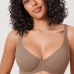Women's Unlined Balconette Bra Brown Purple