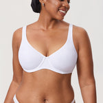 Women's Unlined Balconette Bra White