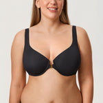 Women's Silky Smooth Front Closure Bra Black