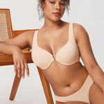 Women's Silky Smooth Front Closure Bra Beige