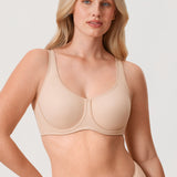 Women's Supportive Full Coverage Bra Beige