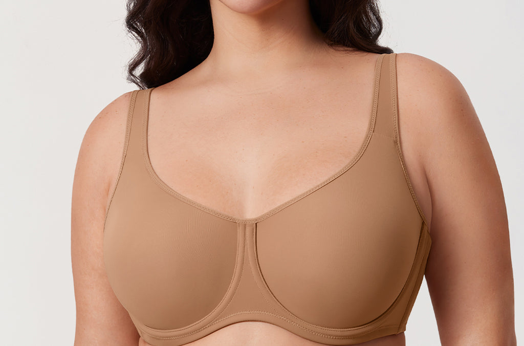 Women's Supportive Full Coverage Bra Gravel Beige