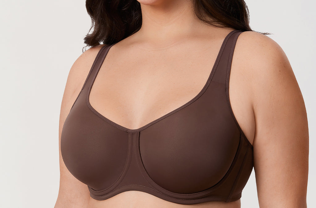 Women's Supportive Full Coverage Bra Hazelnut
