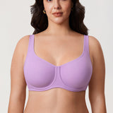 Women's Supportive Full Coverage Bra Glaze Purple