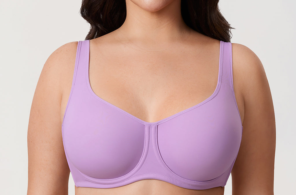 Women's Supportive Full Coverage Bra Glaze Purple