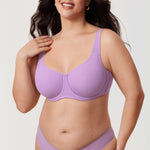 Women's Supportive Full Coverage Bra Glaze Purple