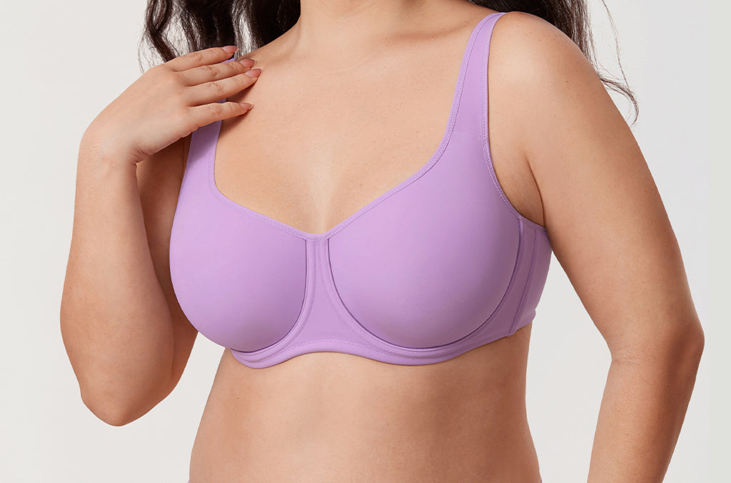 Women's Supportive Full Coverage Bra Glaze Purple