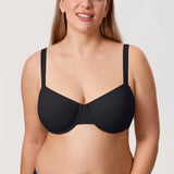 Women's Everyday Underwire Balconette Bra Black