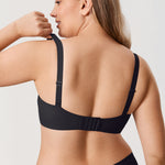 Women's Everyday Underwire Balconette Bra Black