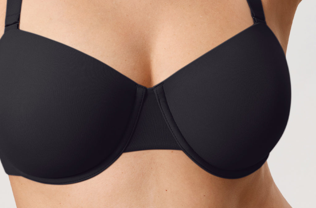 Women's Everyday Underwire Balconette Bra Black