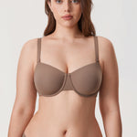 Women's Everyday Underwire Balconette Bra Brown Purple
