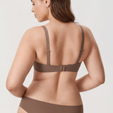 Women's Everyday Underwire Balconette Bra Brown Purple