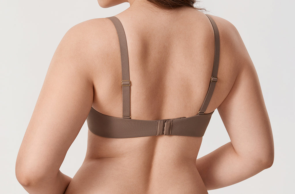 Women's Everyday Underwire Balconette Bra Brown Purple