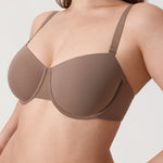 Women's Everyday Underwire Balconette Bra Brown Purple