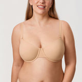 Women's Everyday Underwire Balconette Bra Warm Beige