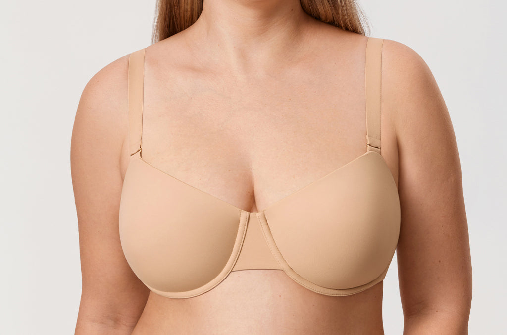 Women's Everyday Underwire Balconette Bra Warm Beige