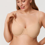 Women's Everyday Underwire Balconette Bra Warm Beige