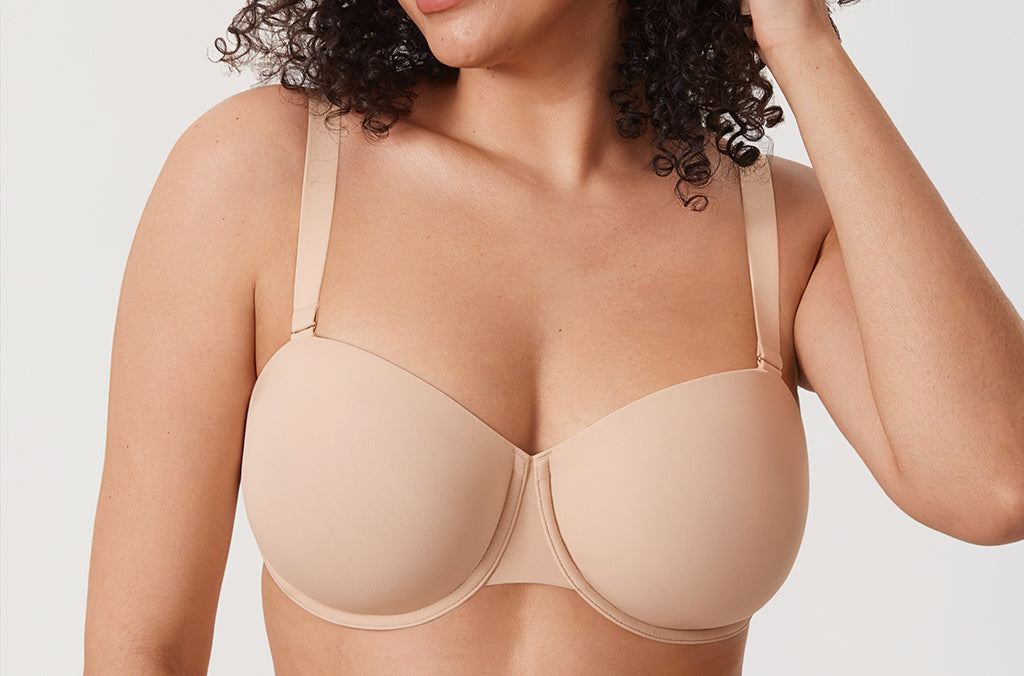 Women's Everyday Underwire Balconette Bra Beige